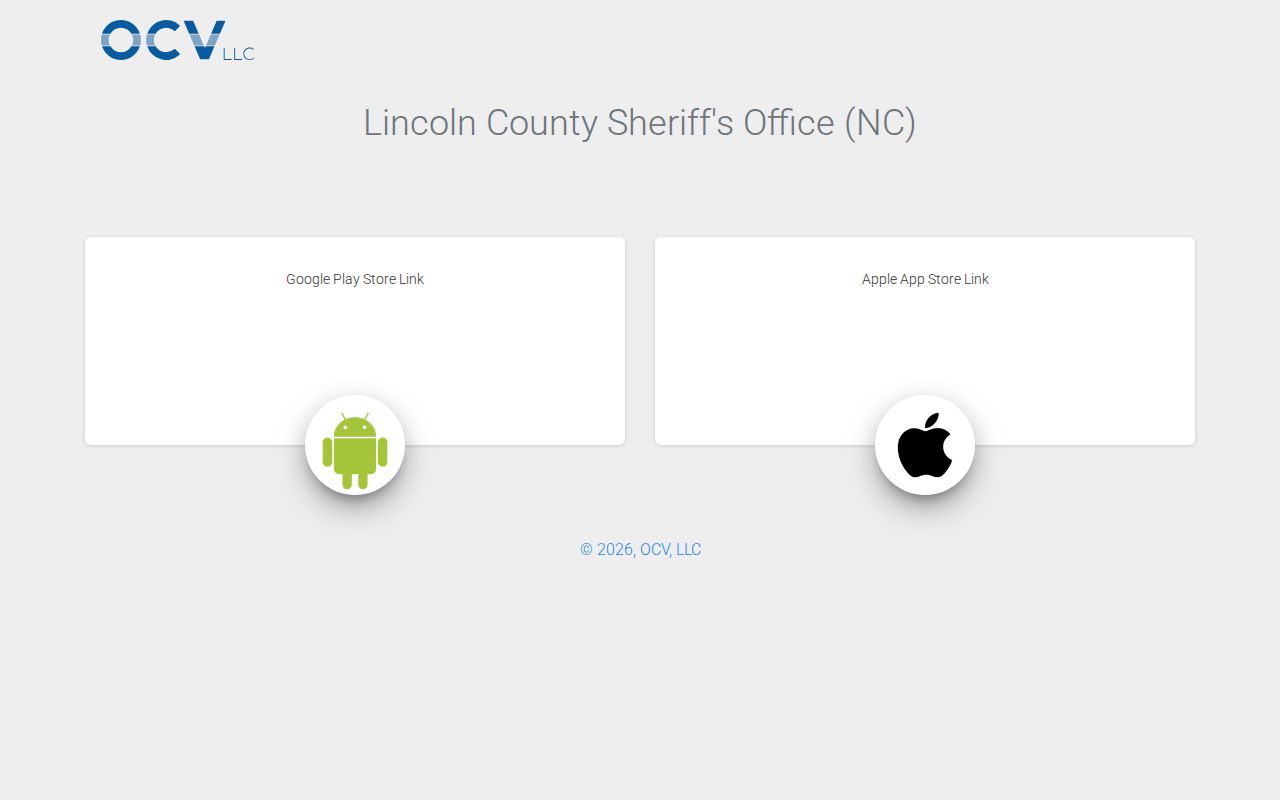 Lincoln County Sheriff mobile app access and alert page