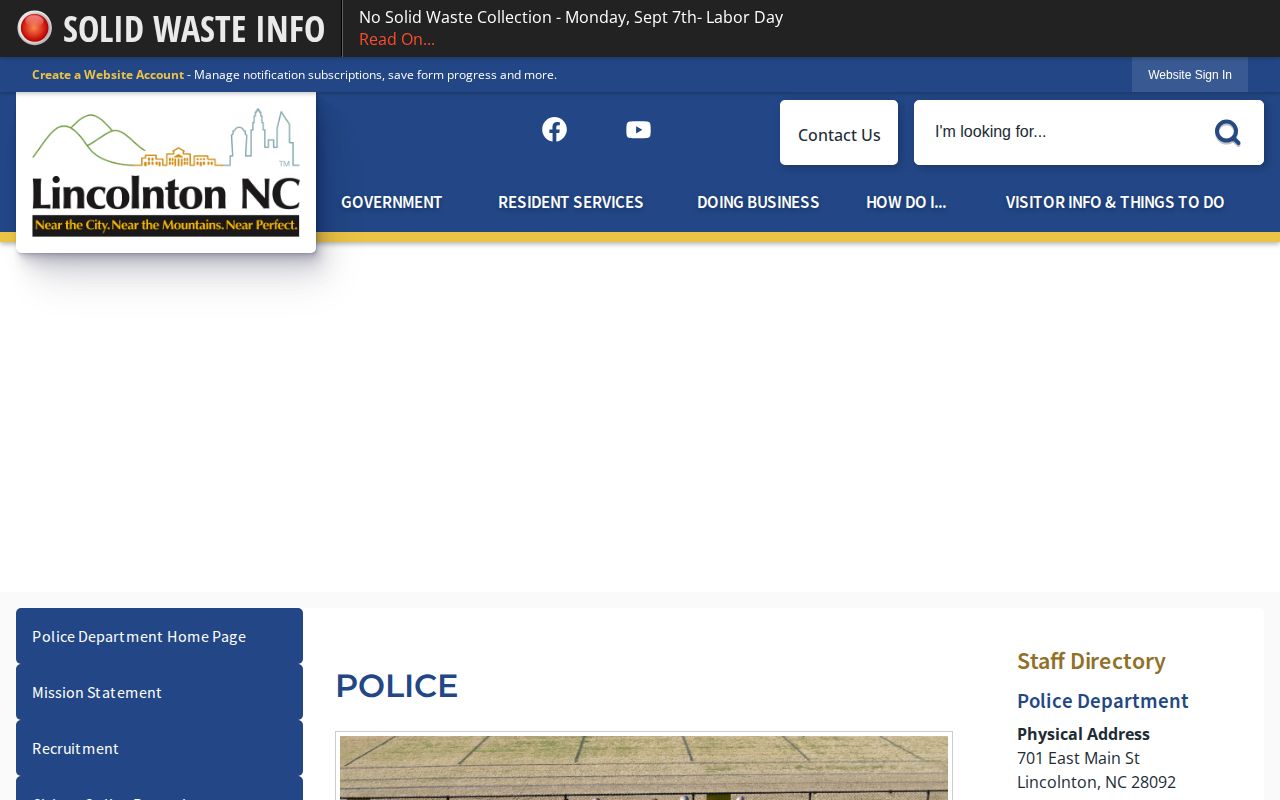 Official City of Lincolnton Police Department webpage