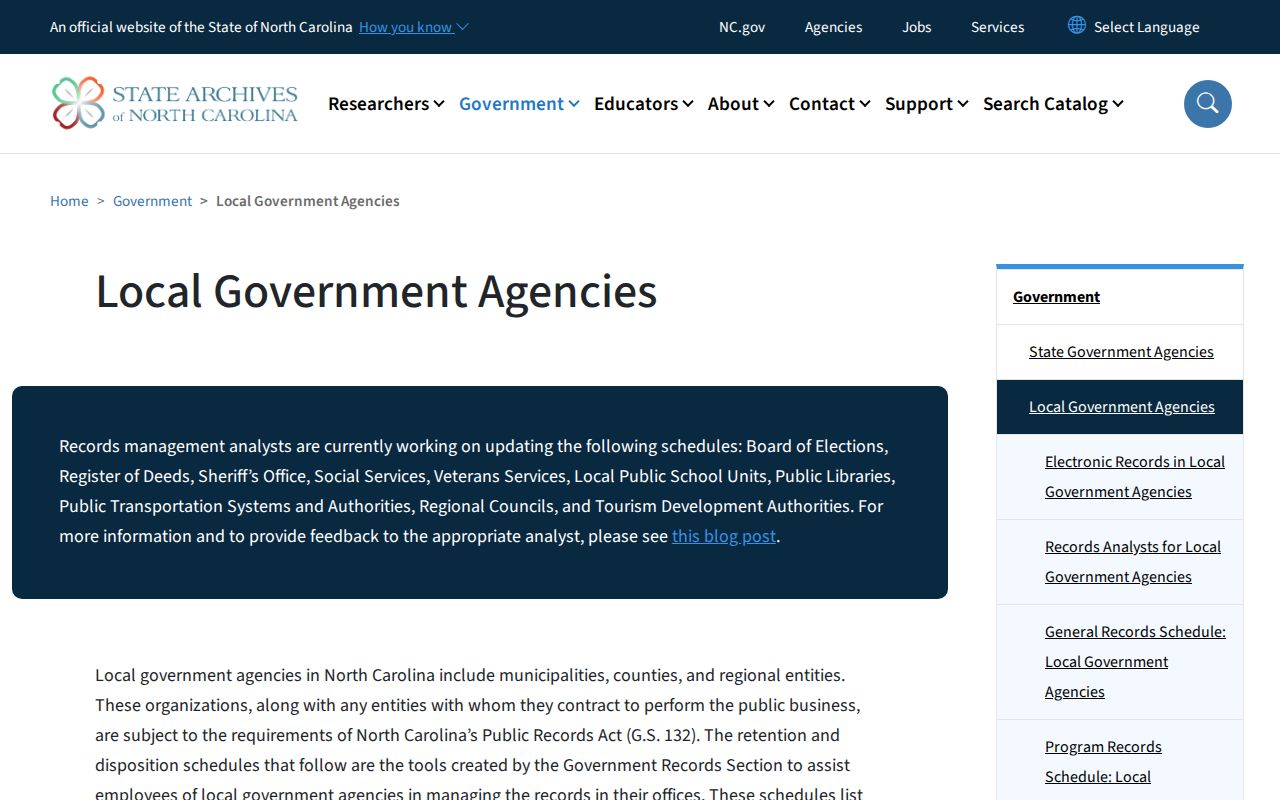 North Carolina archive guidance for Lincoln County arrest records
